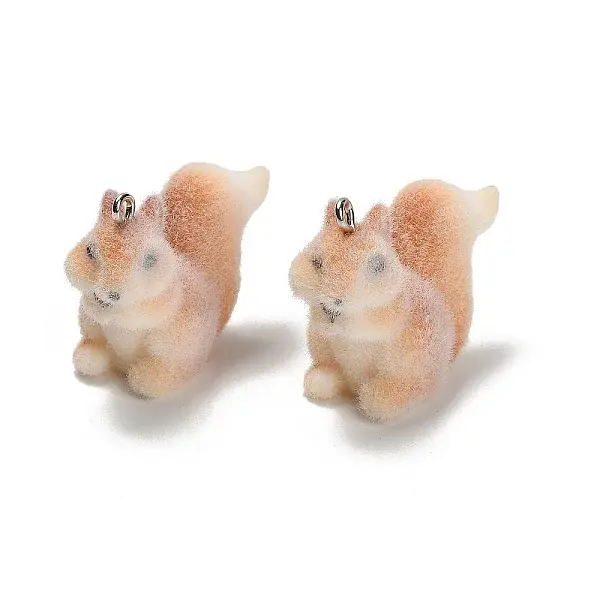 Flocky Opaque Resin Pendants