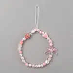 Resin Beaded Mobile Phone Lanyard Wrist Strap