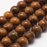 Natural Elephant Skin Jasper/Miriam Stone/Calligraphy Stone Beads Strands
