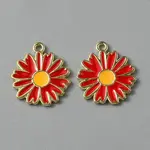 Light Gold Plated Alloy Enamel Pendants