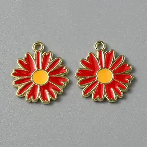 Light Gold Plated Alloy Enamel Pendants
