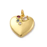 Brass Micro Pave Cubic Zirconia Pendants