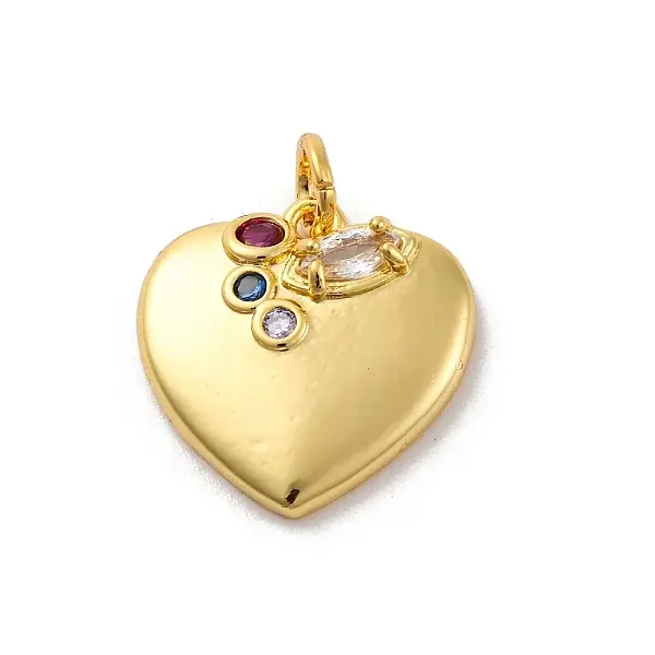 Brass Micro Pave Cubic Zirconia Pendants