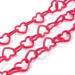 Spray Painted Brass Heart Link Chains