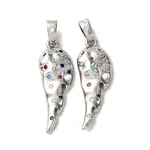 Brass Micro Pave Cubic Zirconia Pendants