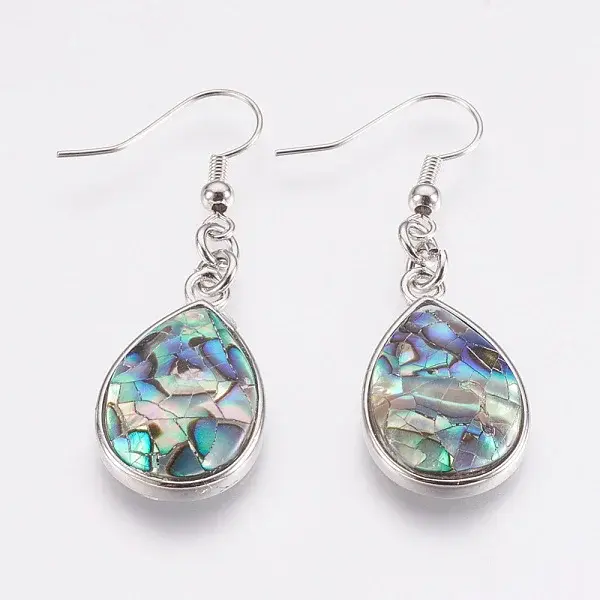 Natural Abalone Shell/Paua Shell Dangle Earrings