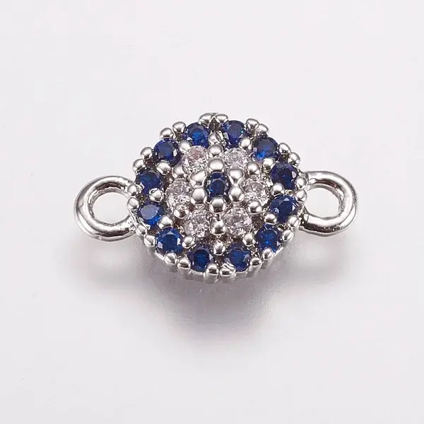 Brass Micro Pave Cubic Zirconia Links