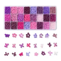 Purple Series 600G 24 Colors Glass Seed Beads
