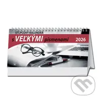 Stolový stĺpcový kalendár s veľkými písmenami 2026