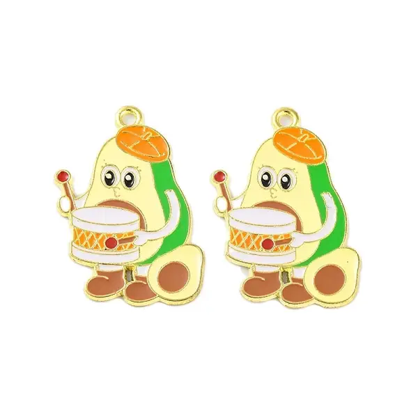 Golden Plated Alloy Enamel Pendants
