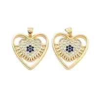 Brass Pave Cubic Zirconia Pendants