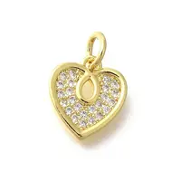 Brass Micro Pave Clear Cubic Zirconia Pendants
