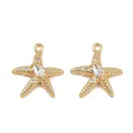 Brass Micro Pave Cubic Zirconia Pendants