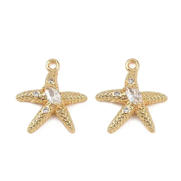 Brass Micro Pave Cubic Zirconia Pendants