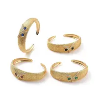 Cubic Zirconia Owl Open Cuff Bangle
