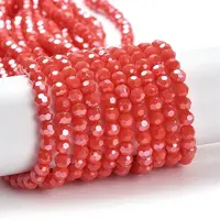 Electroplate Opaque Glass Beads Strands