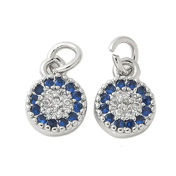Brass Micro Pave Cubic Zirconia Charms