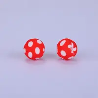 Printed Round Silicone Focal Beads