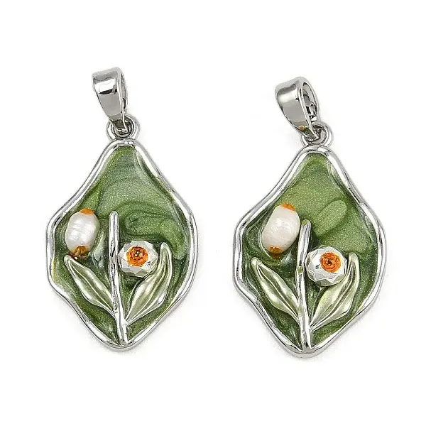 Brass Enamel Pendants