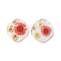Inner Dried Flower Transparent Resin Pendants