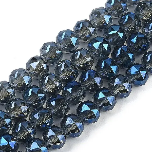 Transparent Electroplate Glass Beads Strands