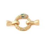 Brass Micro Pave Cubic Zirconia Fold Over Clasps