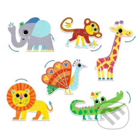 Puzzle duo pohyblivé: Zvieratká - puzzle z kategorie Maxi dílky