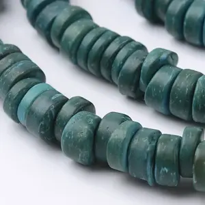 Dyed Natural Coconut Disc Bead Strands