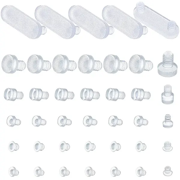 300Pcs 6 Styles Rubber Cabinet Bumper Anti Collision Pad