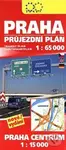 Praha průjezdní plán 1:65 000 + Praha Centrum 1:15 000