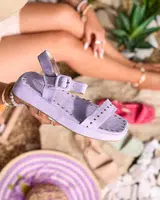 Resti Purple women's sandals with rhinestones Franssia - Footwear
