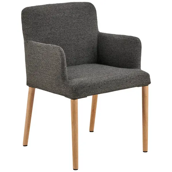 MID.YOU ŽIDLE S PODRUČKAMI, buklé, antracitová