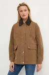 Bunda Answear.LAB hnědá barva, přechodná, oversize