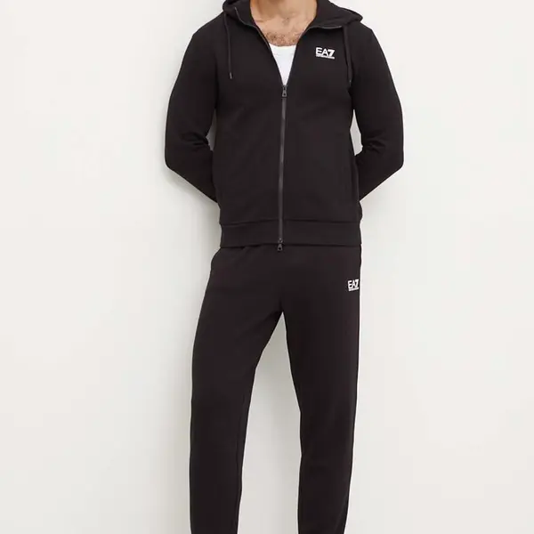 Tepláková souprava EA7 Emporio Armani černá barva, PJVTZ.8NPV68