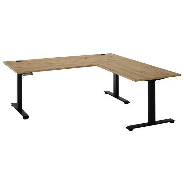 Carryhome ROHOVÝ PSACÍ STŮL, dub artisan, 100/180/74-127 cm