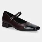 Kožené lodičky Vagabond Shoemakers DEBBI vínová barva, na podpatku, 5918-002-85