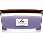 Woodwick Lavender Spa vonná svíčka s dřevěným knotem (hearthwick) 453 g