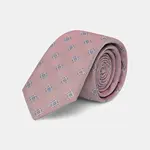 Kravata s příměsí hedvábí BOSS růžová barva, 50544671