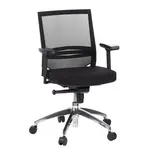 MID.YOU OTOČNÁ ŽIDLE, síťovina, plochá tkanina, černá