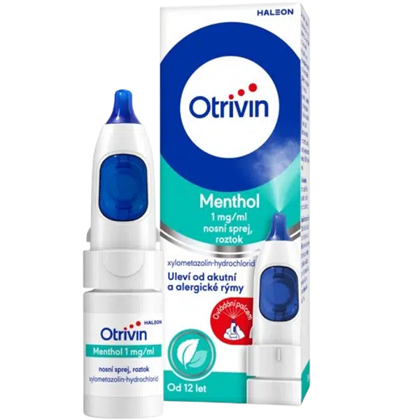 OTRIVIN Menthol 1mg/ml nosní sprej při léčbě ucpaného nosu 10 ml
