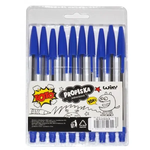 Wiky Prepisovačka jednorazová súprava 10 ks modrá náplň