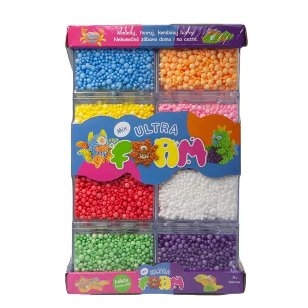 Ultra Foam Mix balenia 8 ks v assorte 8 farieb modelovacia hmota