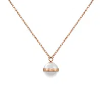Daniel Wellington Pôvabný náhrdelník s príveskom z bielej keramiky Aspiration DW00400157