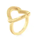 Calvin Klein Romantický pozlátený prsteň Heart 35000438 52 mm