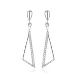 Beneto Luxusné strieborné náušnice s čírymi zirkónmi AGUP2361L