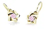 Cutie Jewellery Zlaté detské náušnice C2201-10-X-1 ružová