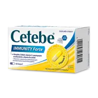 Cetebe IMMUNITY Forte, vitamin C s postupným uvolňováním, vitamin D a zinek 60 kapslí