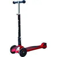 Detská trojkolesová svietiaca kolobežka - čierno-červená