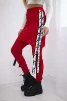 Pants/suit with red selfie inscription