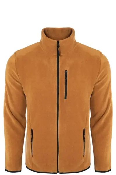 24601 Dewberry 5 Pocket Outdoor Full Zipper Fleece Jacket-CAMEL